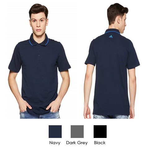 Adidas Solid ‘s Polo T-Shirt With Contrast Tipping