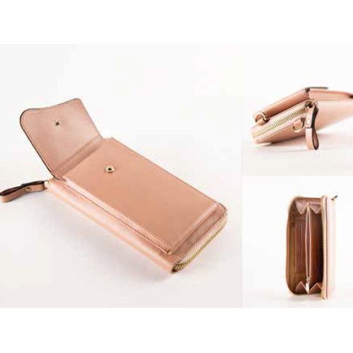 GB Salmon Pink Leatherette Ladies Wallet