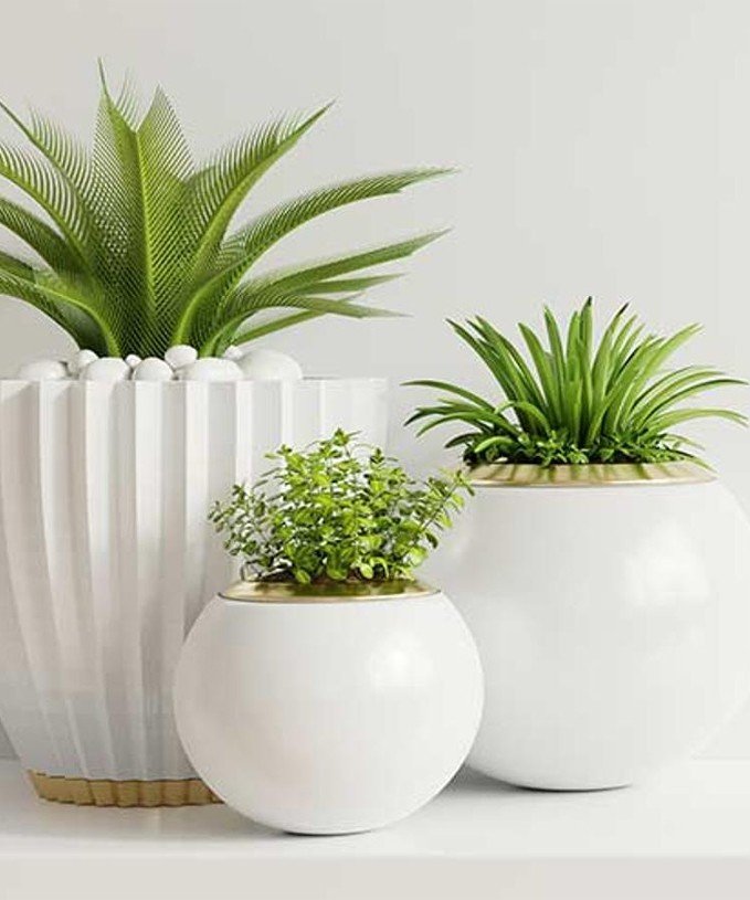 Elemntl Artificial Plant in Grey Pot for Home Decor