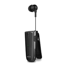 PORTRONICS HARMONICS KLIP 4 RETRACTABLE BLUETOOTH MUSIC CALLING EARPHONE