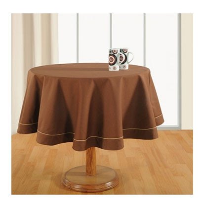 CINNAMON BROWN PLAIN ROUND TABLE LINEN