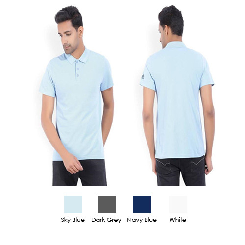 Adidas Cotton Perfect Fit Solid Polo T- Shirt
