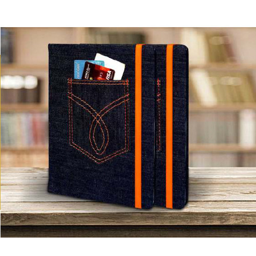 MODA X2008 Jeans Fabric Notebook with Pocket Holder