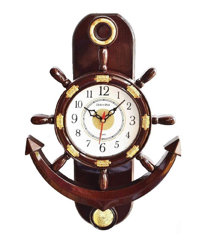 Click n ship Pendulum Plastic wall clock for Home