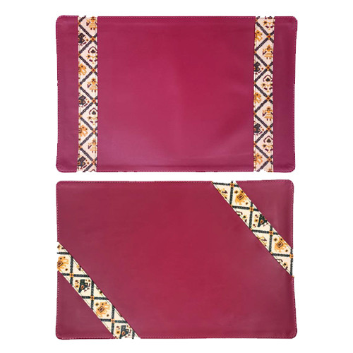 IMARS PATOLA TABLE MAT- RED