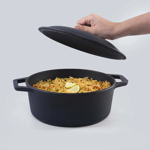 Wonderchef cast iron casserole with lid