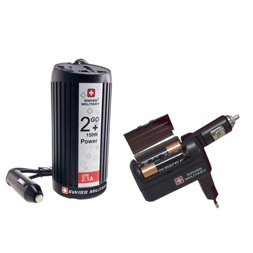 SWISS MILITARY PORTABLE CAR POWER INVERTOR WITH OXYGEN BAG