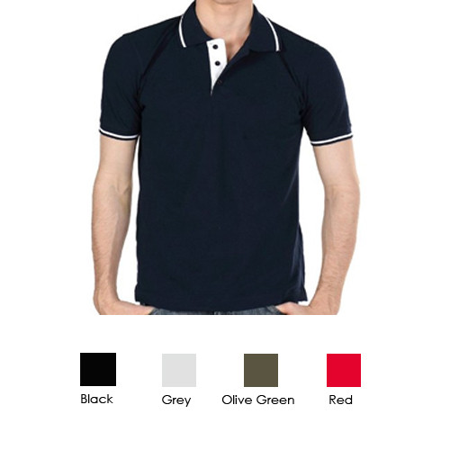 Mens Polo T Shirt with Contrast Tipping 240 GSM